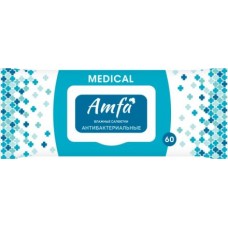 AMFA MEDICAL Влажные салфетки антибактериальные 60шт с клапаном